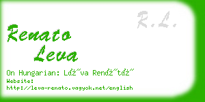 renato leva business card